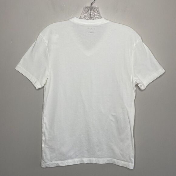 J CREW Mens White Slim-Washed Jersey V-Neck Tee NEW Small S 40993 - Picture 6 of 11